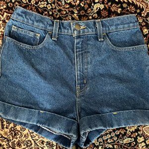 American Apparel Denim - High Waist Cuff Short